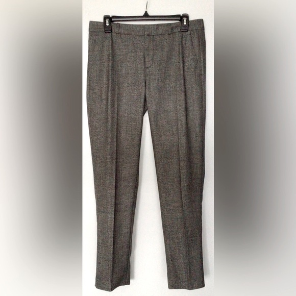 BANANA REPUBLIC Hampton Black & Cream Weave 4-Season Pants - US 4 - Picture 1 of 5